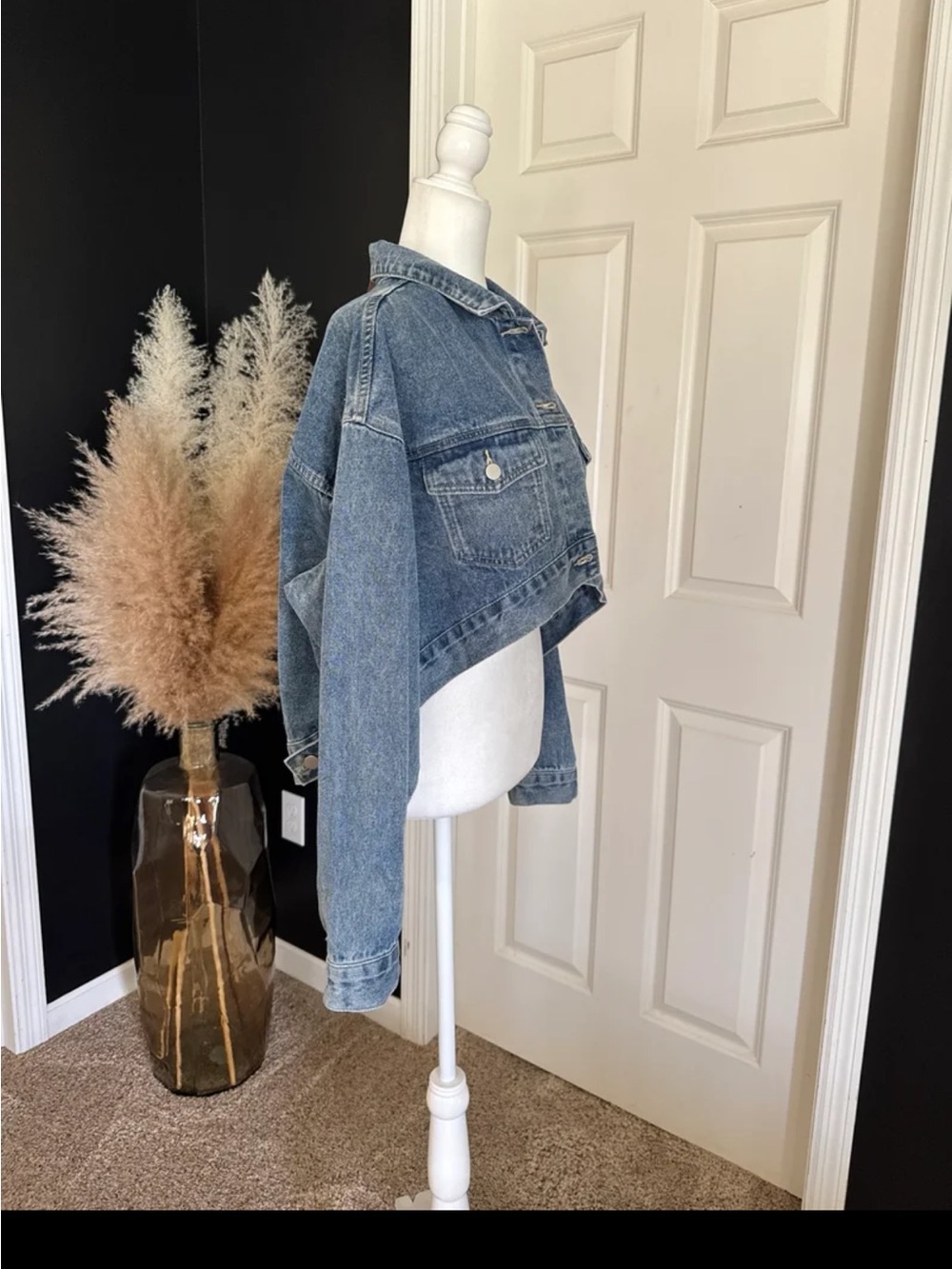 NWT Fore Lana High-Low Denim Jacket – Modern Minimalist Chic size Medium - Picture 9 of 12